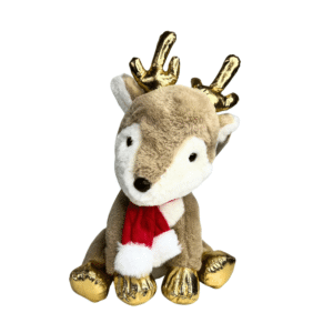 Rena de pelucia 25cm decorativa de natal ref nat0262 Multiart