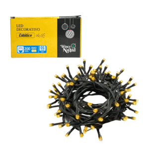 Pisca pisca led 200 lamp 220V branco quente fio verde 85200 Winth