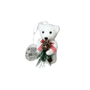 Enfeite decorativo de natal urso 11cm isopor ref nta12010 Fartex