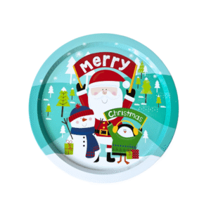 Bandeja 32cm redonda lata natal ref ntw60002 Fartex