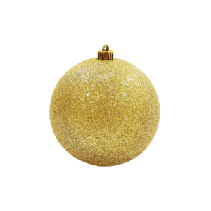Bola de natal decorativa 12cm glitter dourado ref ntb20102 Fartex