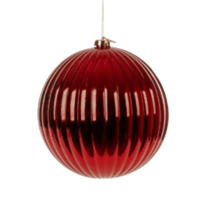 Bola de natal decorativa 15cm frisada vermelha ntb20130 Fartex