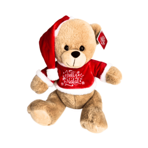 Urso de pelucia 25cm decorativo de natal ref  nat0329 Multiart