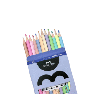 Caixa c/ 12 lapis de cor sextavado tom pastel elrs1pt Master