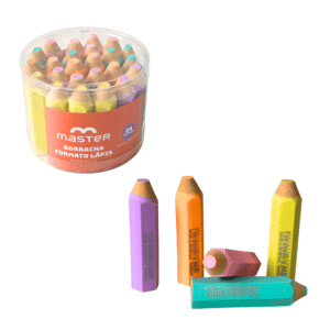 Kit c/ 24 borrachas escolar color formato lapis eborlpc747 Master