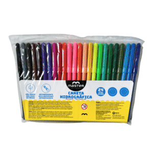 Kit c/ 24 canetas hidrograficas color markers ref ehif24c Master