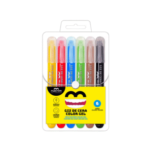 Kit c/ 06 giz de cera color gel ref egcb06b Master