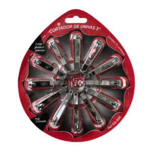 Cartela c/ 12 pcs cortadores de unhas 3 ref sq898 SQ Comercio