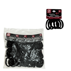 Pacote c/ 72 elasticos preto para cabelos ref sq4801 SQ Comercio