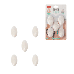 Kit c/ 05 ganchos plastico 5x2,5x2cm ref ck3561 Clink