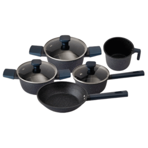 Conj panelas c/ 05 pcs antiaderente royal tpa vidro ck6409 Clink