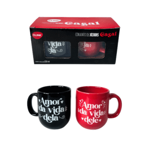 Jogo c/ 02 canecas 220ml ceramica ref ck7410 Clink