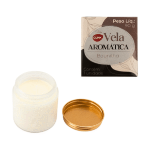 Vela aromatica c/ suporte vidro 6x6x6,5cm ref ck4731 Clink