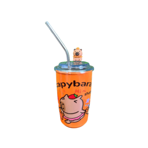 Copo 500 ml isotermico c/ tampa e canudo capivara 1761 Golden Rio