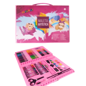 Maleta artistica infantil rosa 86pcs pintar ms86g OM Utilidades