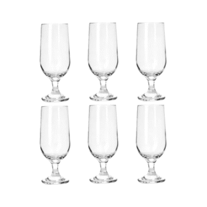 Jogo c/ 06 tacas 350ml vidro cerveja ref f0331 Flashgoods