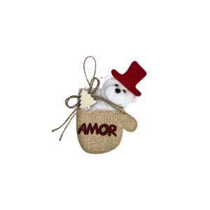 Enfeite decorativo de natal boneco feltro 14cm nta10115 Fartex