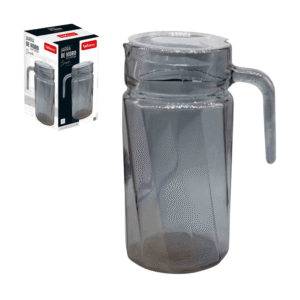 Jarra 1,5 lts vidro c/ tampa acrilico basik cinza 21444 Wellmix