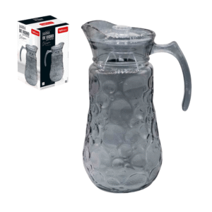 Jarra 1,5 lts vidro c/ tampa acrilico blasen cinza 21455 Wellmix