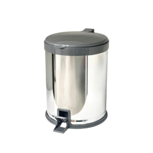 Lixeiro 12 lts c/ pedal inox tampa cinza ref 3511 Viel Industria