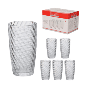 Jogo c/ 06 copos 400 ml vidro elysee long drink cpl0058 Etilux