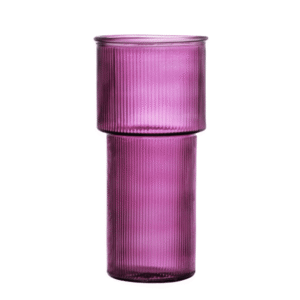 Vaso 24cm decorativo vidro pectore roxo ref vaso076 Etilux