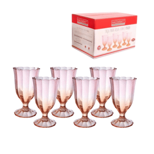 Jogo c/ 06 tacas 340ml vinho vidro prach ref 070 Etilux
