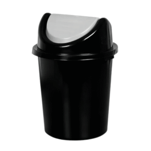 Cesto 53 lts plastico preto c/ tampa basculante 1920 Plasnew