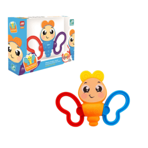 Brinquedo borboletinha chocalho na caixa ref 301 JXP Brink