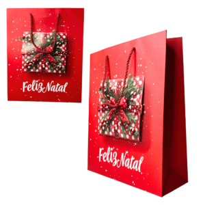 Sacola 26x32x10cm papel para presente ref dv80855 Dcarte