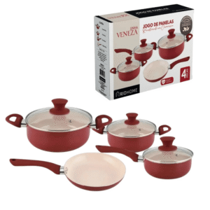 Conj panelas 04 pcs revetimento ceramico veneza pan023 Rio Home