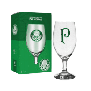 Taca 330 ml vidro times palmeiras ref 12551 JTX Comercio