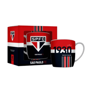 Caneca 300 ml porcelana times sao paulo 1 ref 12622 JTX Comercio