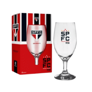 Taca 330 ml vidro times sao paulo ref 12651 JTX Comercio