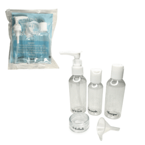 Kit viagem 04 pcs plastico ref cb1416 C3B Comercio