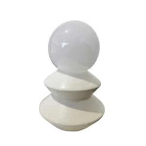 Luminaria 17x11cm vidro e ceramica a pilha cb4155 C3B Comercio