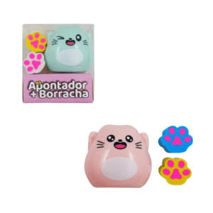 Kit apontador escolar c/ borracha ref he40707 Interponte