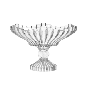 Centro de mesa 30x20,6cm c/ pe vidro milan ref 18135 Inga Import