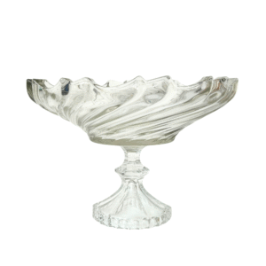 Centro de mesa 30x20,6cm c/ pe vidro twist ref 19180 Inga Import