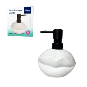 Porta sabonete liquido 350ml ceramica ref 1137 Rio de Ouro
