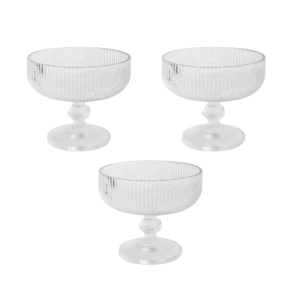 Jogo c/ 03 tacas 260ml sobremesa vidro arabis 3139 Rio de Ouro