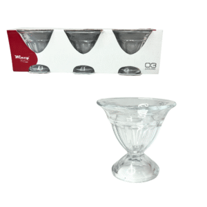 Jogo c/ 03 tacas 200ml sorvete vidro marguerite 3142 Rio de Ouro