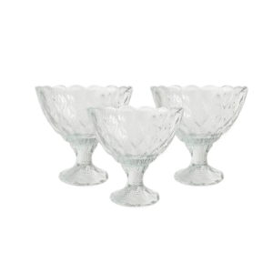 Jogo c/ 03 tacas 200ml sorvete vidro sydney 3143 Rio de Ouro