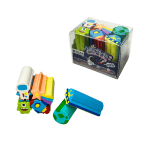 Kit c/ 06 borrachas escolar infantil espacial ref max0035 Primax