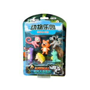 Kit c/ 06 borrachas escolar infantil animais ref max0042 Primax