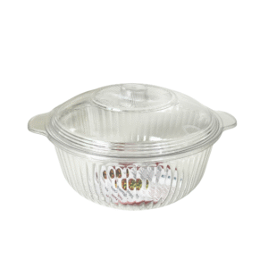 Saladeira 2,5 lts redonda c/ tampa plastico pet ref fj90457 FWB