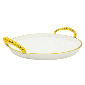 Bandeja 34,5x34,5x4,5cm redonda trancada pvc ref fj90611 FWB