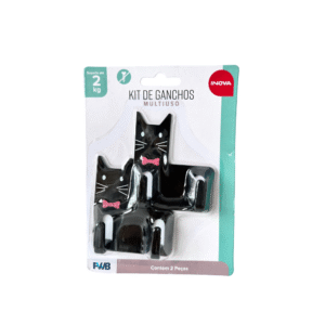 Kit c/ 02 ganchos multiuso plastico ref fj90958 FWB