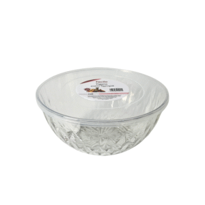 Tigela 25x25x11cm redonda c/ tampa plastico pet 90975 FWB