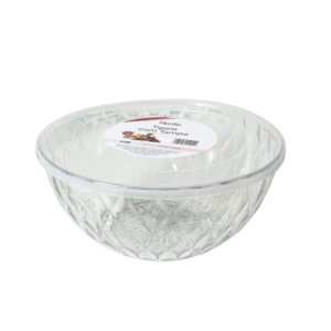 Tigela 27,5x27,5x12cm redonda c/ tampa plastico pet 90976 FWB